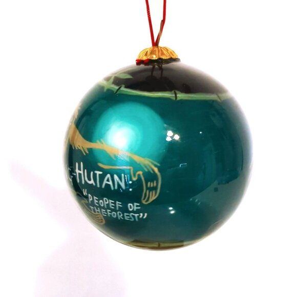 Phoenix Zoo Glass Christmas Ornament 2010 Orangutan People of the Forest 3” - Picture 2 of 5